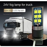 2pcs H3 LED Bulb Super Bright Car Large Truck Fog Lights DC 12V-24V 6000K Running Light Auto Fog Lamp Day Running Light