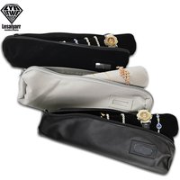 Portable Velvet Jewelry Storage Bag Jewelry Travel Roll Bag Black Leather Watch Bracelet Organizer Display Box