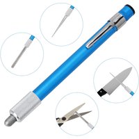 Knife Sharpener For Fishhook Knife 1 Piece Grindstone Diamond Plated Carbon Steel Pen Shape