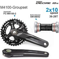 SHIMANO DEORE - M4100 Groupset FC-M4100-2 Crankset 36-26T and Bottom Bracket SM-BB52 /BB-MT500-PA- 2x10-speed