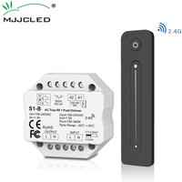 AC Triac variateur 220V 230V 110V lampe à LED Push PWM variateur 2.4G sans fil RF tactile télécommande R11 S1-B variateur 220V