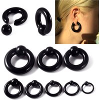1Pc Acrylic Big Size Giant Captive Bead Ring Ear Tunnel Plug Expander Guauge Male Genital Piercing Body Jewelry BCR Hoop Earring