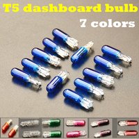 10Pcs T5 286 12V 1.2W Warm White red blue amber green pink purple Car Interior Lights Auto Wedge Dashboard Lamps Halogen Bulbs