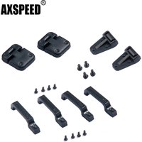 AXSPEED ABS Plastic Black Car Door Hinges & Door Handles & Engine Cover Hinge for TRX-4 TRX4 Defender 1/10 RC Crawler Car Parts