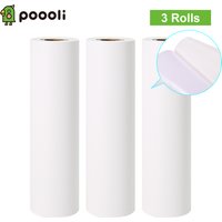 3 Rolls Poooli 110 * 30mm White Thermal Paper Roll BPA-Free Long-Lasting 10-Years Paper for Poooli L3 Portable Thermal Printer