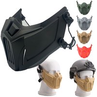 Tactical Airsoft Paintball Mask Outdoor Hunting Half Face Iron Warrior Protective Mask Military Games CS Shooting Helmet Mask