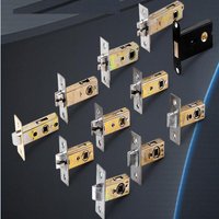 Bathroom Door Lock Body Washroom Single Tongue Lock Bolt Door Lock Hardware Part