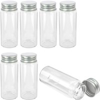 70ml 37x90x25mm Glass Bottle with Screw Cap Storage Bottle Glass Sealed Small Vials Jars Seal Leak Proof Jars 24pcs