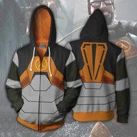 Tracksuit Zipper Jacket Men Hooded Half Life 3D Printed Hoodies hip hop Spring Autumn Tops Casual hooded