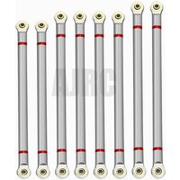 8PCS Aluminium Legierung Chassis RC Link Rod Linkage Set 313MM Radstand Für 1/10 AXIAL SCX10 RC Crawler auto