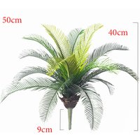 40cm Artificial Plants Cycas Palm Tree Plastic Tropical Plant Fake Tree Leaf False Fronds For Home Garden Wedding Decoration
