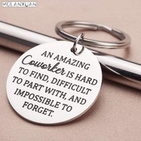 Coworker Keyring Leaving Gift for Men Women Keychain-Going Away Gifts New Job Key Chain Thank You for Employees Boss Colleagues
