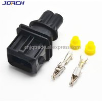 5 Ensembles de Connecteurs Électriques Automobiles Étanche à 2 Broches en Plastique pour Faisceau de Câbles et Buse 106462-1
