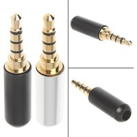 3.5mm 4 Pole Earphone Soldering Jack Male Headphone Plug Repair Audio Adapter