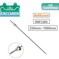SFU1204 Rolled Ball Screw 250 300 mm 350 400 450 550 600 800 1000 1500mm C7 With Flange Single Ball Nut BK/BF10 End Machined CNC