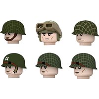 Military US Marine Corps Soldiers Figures Building Blocks WW2 Western Front US Army Warrior Guns Parts Mini Bricks Toys Gift