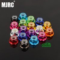 10 stücke M3/M4 Aluminium Legierung Flansch Nylon Einsatz Kontermutter Selbstsichernde Mutter Mit Anti-skid gummi Ring Für Rc Auto Scx10 Traxxas Rgt