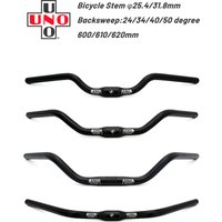 AliExpress NONE UNO Mountain Bicycle Handlebar Bike Swallow Handle 25.4/31.8mm MTB Bicycle M Type Trekking Bar 600/610/620mm Road Bike Handlebar