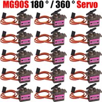 5/10/20PCS MG90S Metal Gear RC Micro Servo 180°/360° 13.4g Motor for RC Helicopter Car Boat Model Toy Control
