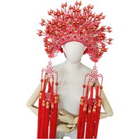 Vintage Phoenix Coronet Wedding Bride Headwear China Opera Hats Opera Favorite Things New Year Funny Festival Hat For Adults