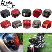 Motorrad LED Schwanz Bremse Laufende Stoppuhr Lizenz Platte Licht Rücklicht für Harley Sportster Softail Fat Bob Street Glide Road King