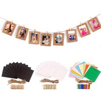Picture Photo Frame Banner Wedding Decoration Birthday Party Decoration Wedding Wall Rope Clip Wedding Party Supplies