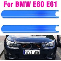 Front Grille Trim Strips Cover Frame Stickers For BMW E60 E61 Accessories