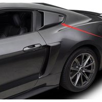 For Ford Mustang ABS Gloss Black Auto Car Side Window Air Vent Intake Decoration Trims 2015 2016 2017