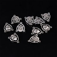 10 pieces/Christian Acred Sacred Heart Medal, Mexico Milagro Flame Heart-shaped Rosary Center Three Hole Maria Medal