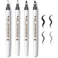 1/4Pcs Japanes Calligraphy Pen Waterproof Markers Calligraphy Soft Brush Pens for Lettering Writing Drawing School Art Supplies