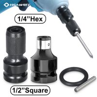 Universal Adaptive Wrench Adapter Socket Ratchet Torque Wrench Adapter 1/2 Inch Square to 1/4 Inch Hex Ratchet Socket Converter