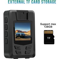 A23 Police Body Camera HD 1080P DVR Video Security Cam IR Night Vision Mini Camcorders with 14 H Long Battery Life Recording