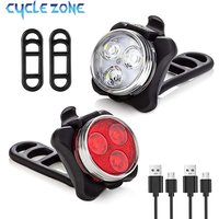 3 Led Cycling Bike Taillight With USB Rechargeable Bicycle Tail Clip Light Lamp Bike Light Luz Bicicleta Bicycle Accessories