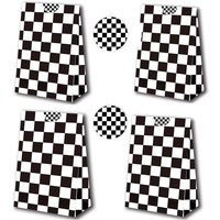12pcs Race Car Racing Treat Boxes Gift Bags Candy Wrapping Birthday Party for Boy Decoration Baby Shower Event Festival Decor