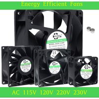 EC Brushless Cooling Fan AC 110V 120V 220V 240V Dual Ball Bearing 2 wires 60mm 70mm 80mm 92mm 120mm 172mm Size Optional