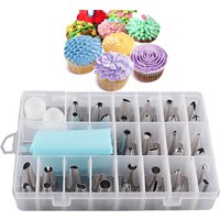 24 PIECES ICING PIPING NOZZLE TOOL SET BOX – CAKE CUPCAKE SUGARCRAFT DECORATING