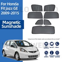 For Honda Fit Jazz GE6 GE8 2009-2015 Magnetic Mesh Curtain Car Sunscreen Window Shield Sunshade Windshield Shade Glass Sun Visor