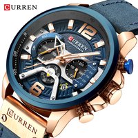 CURREN Casual Sport Uhren für Männer Top Marke Luxus Military Leder Armbanduhr Mann Uhr Mode Chronograph Armbanduhr