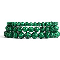 Fashion Malachite Beads Bracelet 4/6/8/10mm Natural Stone Peacock Malachite Beaded Handmade Bracelet Bangles Jewelry Women Men
