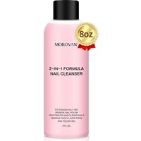8oz Nail Cleanser 2 in 1 (Poly Nail Extension Gel Slip Solution+Professional Nail Cleanser) Nail Polish Remover Lint-free Slip
