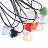 10pcs/lot 20*20mm Love Heart Lampwork Necklace Pendant Czech Glass Charms Pendants for Jewelry Making Diy Bracelet Accessories