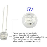 5V 12v LED 5mm 3mm bead SMD f5 f3 hat round lamp dip diodes USB car light white red green blue yellow chip 50pcs