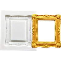 Photo Frame Silicone Mold Fondant Chocolate Sugarcraft Mold Cake Decorating Tools Baking Accessories