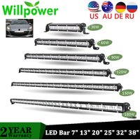 7" 13" 20" 25" 32" 38'' inch Slim LED Light Bar 90W 120W 180W Spot Flood Offroad Work Fog Lamp for Jeep SUV 4X4 ATV UTV 12V 24V