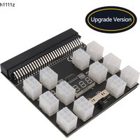 Breakout Board 12Port 6Pin Connector LED Display 12V Power Module for HP 1200W 750W PSU Server GPU Miner BTC Mining Power Supply