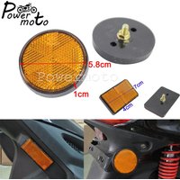 AliExpress papanda Universal Round Safety Warning Reflectors Bolt Reflective Plate Sticker For Harley Chopper Cafe Racer BMW ATV Dirt Bike Trailers