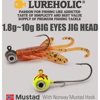 LUREHOLIC 1.8g~10g Big Eyes Jig Head with Mustad Hook Soft Lure Hook Lure Fishing