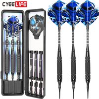 CyeeLife Darts 3 Pieces 14/16/17/18gDarts Plastic Tip Set for Electronic Darts Brass Darts with Multiple styles