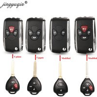 jinyuqin 2/3/4 Buttons Updated Flip Remote Key Case For Toyota Avlon Crown Corolla Camry RAV4 Reiz Yaris Prado Key Shell Toy43
