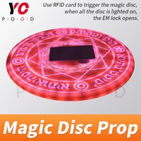 Magic Disc Prop Escape Room gadgets use RFID card to trigger magic array be bright gradually open mag lock escape room props